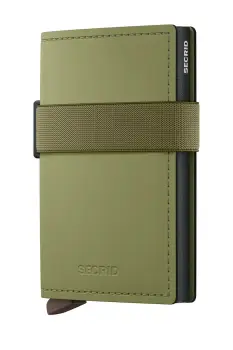 Secrid portofel de piele MATTE culoarea verde imagine