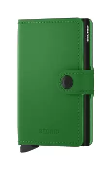 Secrid portofel de piele Miniwallet Matte Bright Green culoarea verde imagine