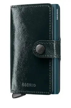 Secrid portofel de piele NAPLAK culoarea verde imagine