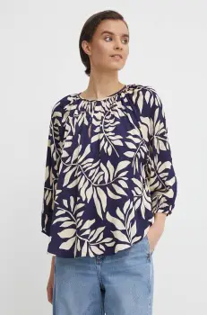 Seidensticker bluza femei, culoarea albastru marin, modelator, 60.136251 imagine