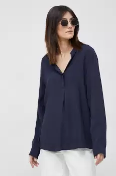 Seidensticker bluza femei, culoarea albastru marin, neted imagine