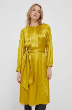 Seidensticker rochie culoarea verde, midi, evazata imagine