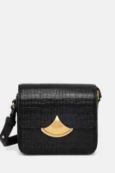 Sessun geanta de piele culoarea negru, 25102003 imagine