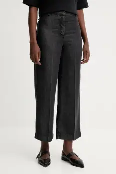 Sessun pantaloni culoarea gri, lat, high waist, 23107000 imagine