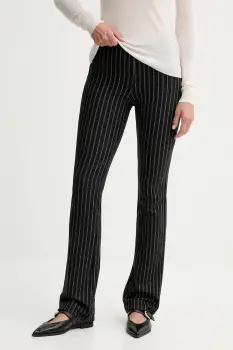 Sessun pantaloni culoarea negru, drept, medium waist, 25107035 imagine