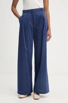 Sessun pantaloni straight pentru femei, din bumbac imagine