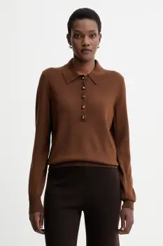 Sessun pulover de lana culoarea maro, light, 25109022 imagine