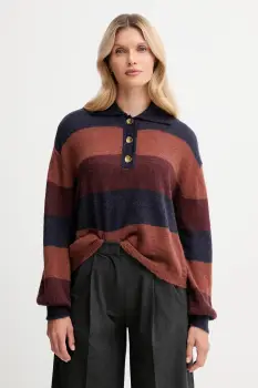 Sessun pulover din amestec de lana culoarea bleumarin, 25109013 imagine