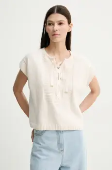 Sessun pulover femei, culoarea bej, 25209021 imagine