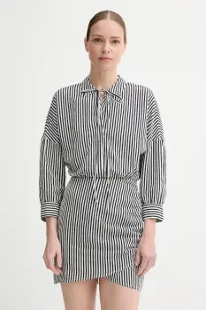 Sessun rochie culoarea negru, mini, drept, 25205024 imagine