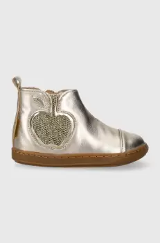 Shoo Pom cizme de piele culoarea bej imagine