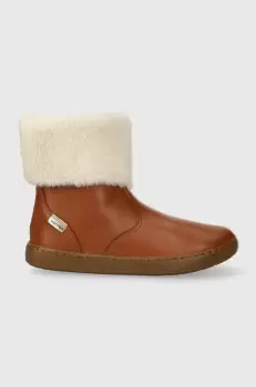 Shoo Pom ghete de iarna pentru copii din piele culoarea maro imagine