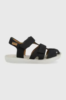 Shoo Pom sandale din piele intoarsa pentru copii culoarea albastru marin imagine