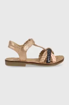 Shoo Pom sandale din piele pentru copii culoarea bej imagine