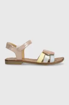 Shoo Pom sandale din piele pentru copii culoarea roz imagine