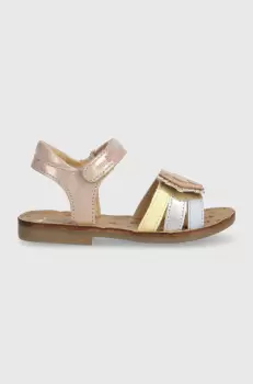 Shoo Pom sandale din piele pentru copii culoarea roz imagine