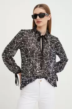 Silvian Heach bluza femei, culoarea negru, modelator imagine