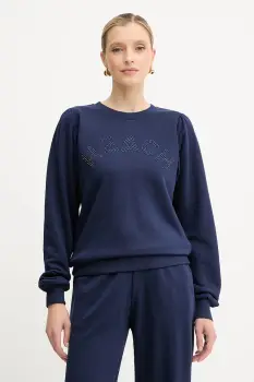 Silvian Heach bluza MARAUL culoarea albastru marin, cu imprimeu, GPA25017FE imagine