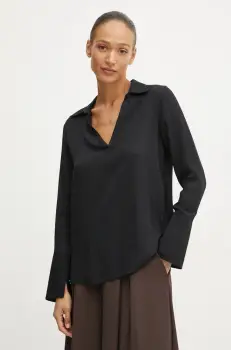 Silvian Heach bluza REUTER femei, culoarea negru, neted, GPA24288BL imagine