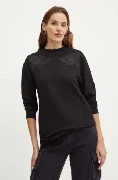 Silvian Heach bluza TERLEKI femei, culoarea negru, cu imprimeu, GPA24265FE imagine