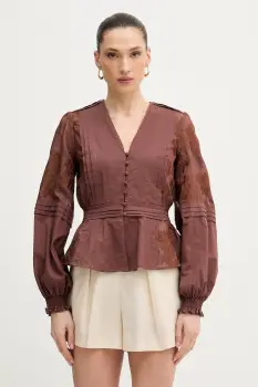 Silvian Heach bluza tip camasa pentru femei, din bumbac AGRIN imagine