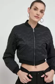 Silvian Heach geaca femei, culoarea negru, de tranzitie, oversize imagine