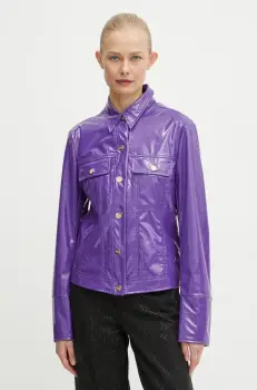 Silvian Heach geaca GEFAR femei, culoarea violet, de tranzitie, GPA24113GB imagine