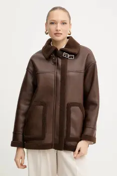 Silvian Heach geaca LAZOJOSE culoarea maro, de tranzitie, GPA25171CP imagine