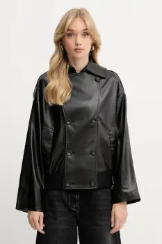 Silvian Heach geaca MELENDEZ culoarea negru, de tranzitie, oversize, GPA25172GB imagine