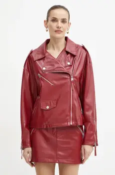 Silvian Heach geaca ramones ARTMUT femei, culoarea rosu, de tranzitie, GPA24020GB imagine