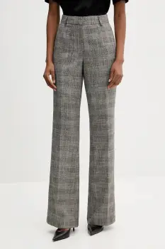 Silvian Heach pantaloni CARILLO culoarea gri, drept, high waist, GPA25350PA imagine