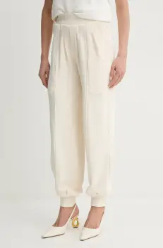 Silvian Heach pantaloni de trening din bumbac TENAGE culoarea bej, uni, GPP25104PA imagine