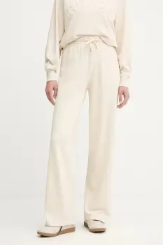 Silvian Heach pantaloni de trening MOUJANE culoarea bej, uni, GPA25050PA imagine