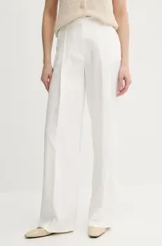 Silvian Heach pantaloni NIEVA culoarea alb, drept, high waist, GPP25374PA imagine