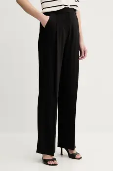 Silvian Heach pantaloni NIEVA culoarea negru, drept, high waist, GPP25374PA imagine