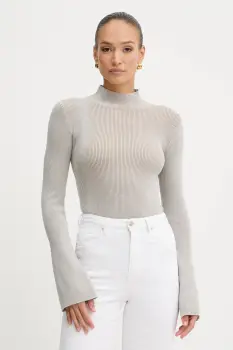 Silvian Heach pulover ANASI culoarea gri, light, cu turtleneck, GPA25251LU imagine