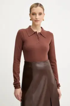 Silvian Heach pulover BUCERS culoarea maro, light, GPA25555PO imagine