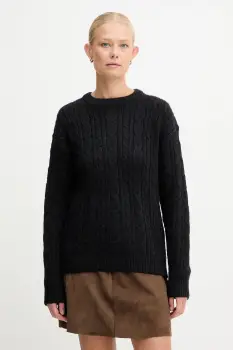 Silvian Heach pulover din amestec de lana MARKOVKA culoarea negru, GPA25146MA imagine