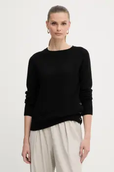 Silvian Heach pulover din amestec de lana PICOULANE culoarea negru, GPA25233MA imagine