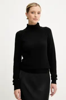 Silvian Heach pulover din amestec de lana SAM culoarea negru, cu guler, GPA25244LU imagine