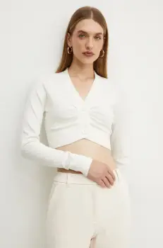 Silvian Heach pulover HELIMO femei, culoarea bej, light, GPA24331CD imagine