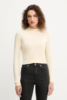 Silvian Heach pulover LOLA culoarea bej, cu turtleneck, GPA25554LU imagine