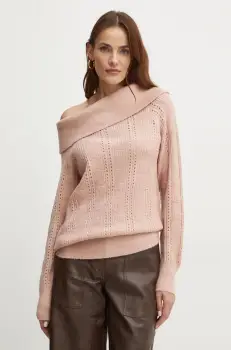 Silvian Heach pulover ROJAS femei, culoarea roz, GPA24250MA imagine