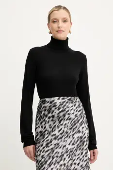 Silvian Heach pulover SESIN culoarea negru, light, cu guler, GPA25036LU imagine