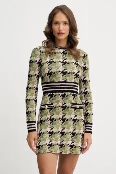 Silvian Heach rochie AGVA culoarea verde, mini, evazati, GPA25272VE imagine