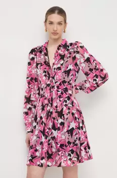 Silvian Heach rochie culoarea roz, mini, evazati imagine