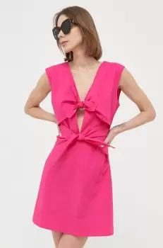 Silvian Heach rochie culoarea violet, mini, drept imagine