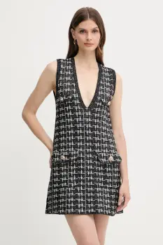 Silvian Heach rochie ISMET culoarea negru, mini, drept, GPA25285VE imagine