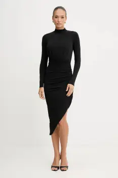 Silvian Heach rochie KIRUNDO culoarea negru, maxi, mulata, GPA25357VE imagine