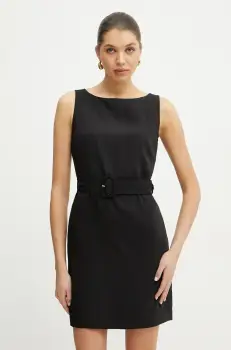 Silvian Heach rochie PLINA culoarea negru, mini, mulata, GPP25395VE imagine